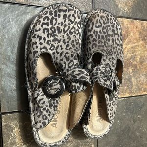 Really cute leopard print Alegria slip-ons, like new, very clean.